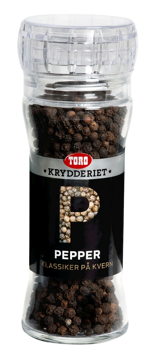 Bilde: © Toro / Oda Toro Sort Pepper Hel Med Kvern, 65 g
