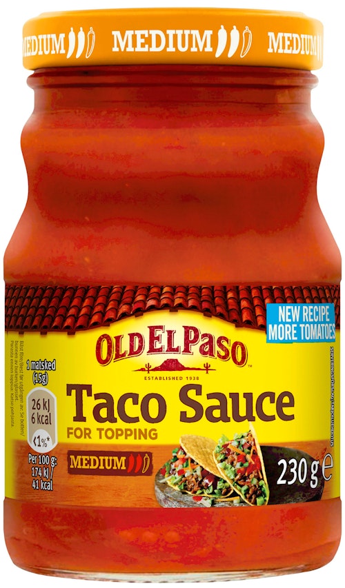 Bilde: © Old El Paso / Oda Old El Paso Taco Sauce Medium, 230 g