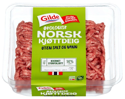 Bilde: © Gilde / Kolonial.no Gilde Naturlig godt Kjøttdeig, økologisk Uten salt og vann, 400 g