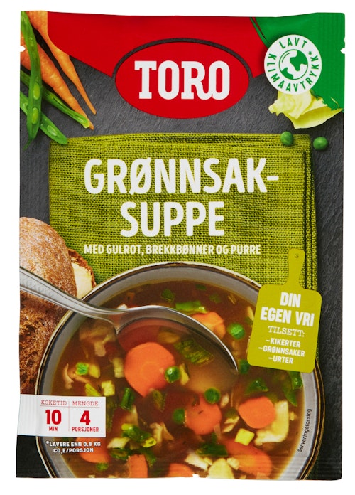 Bilde: © Toro / Kolonial.no Toro Grønnsaksuppe 47 g