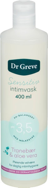 Bilde: © Dr. Greve / Kolonial.no Dr. Greve Sensitive Intimvask 400 ml