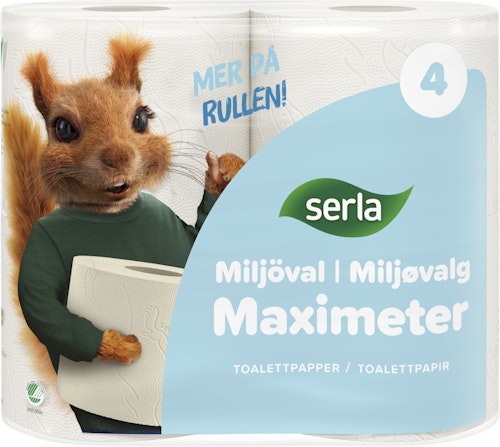 Bilde: © Serla / Kolonial.no Serla Maximeter Toalettpapir 4 stk