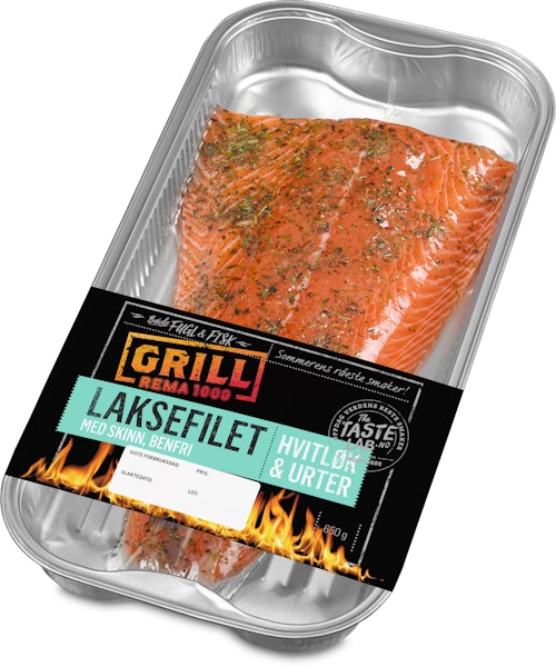 Bilde: © REMA 1000 / Oda REMA 1000 Laksefilet Hvitløk & Urter