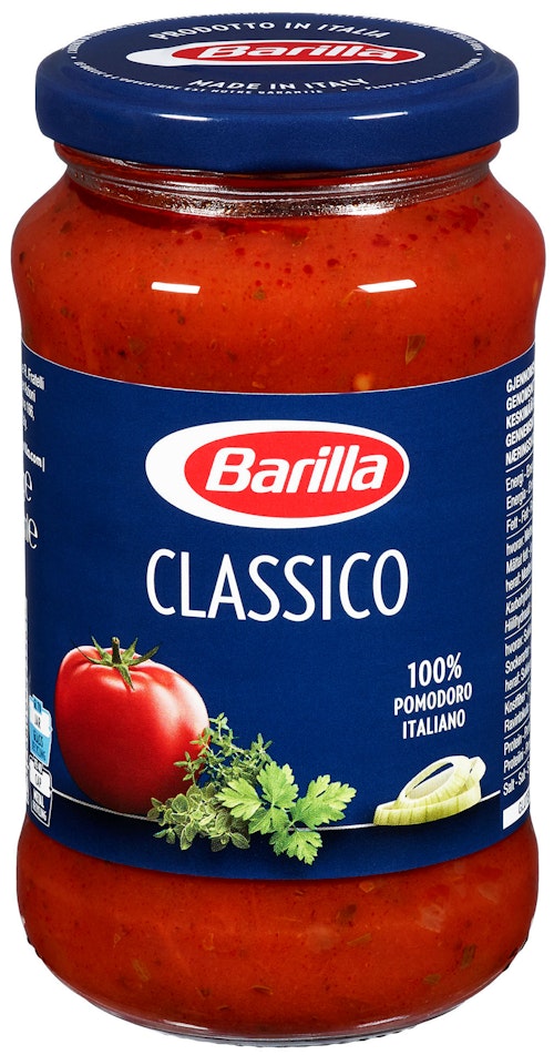 Bilde: © Barilla / Kolonial.no Barilla Classico, Italiensk Tomatsaus med Urter 400 g