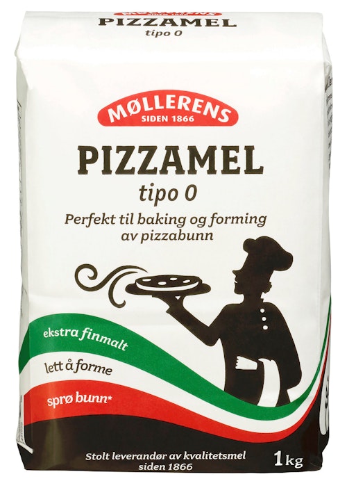 Bilde: © Møllerens / Kolonial.no Møllerens Pizzamel Tipo-0, 1 kg