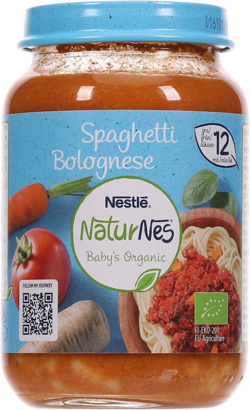 Bilde: © Nestlé / Kolonial.no Nestlé Spagetti Bolognese Økologisk Fra 12 mnd, 190 g