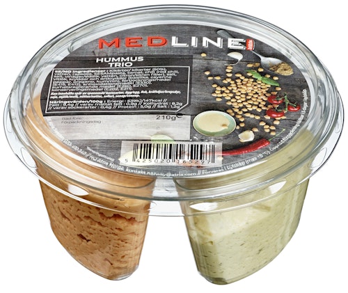Bilde: © Ridderheims / Oda Ridderheims Hummus Trio Med Tomat, Chili og Basilikum