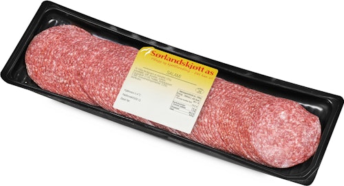 Bilde: © Sørlandskjøtt / Oda Sørlandskjøtt Salami Oppskåret