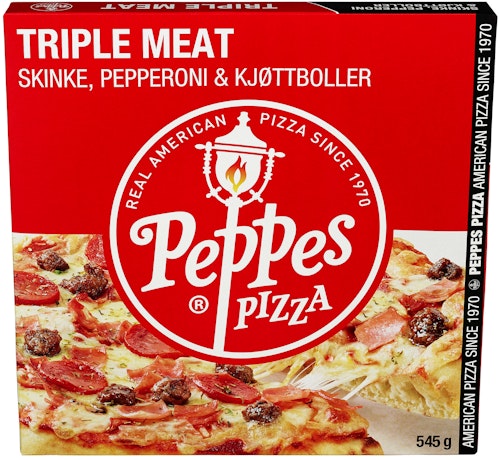 Peppes Pizza Peppes Triple Meat Skinke,Pepperoni & Kjøttboller