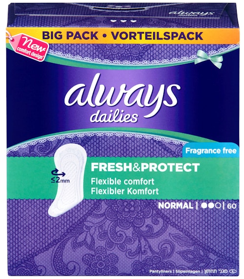 Bilde: © Always / Oda Always Truseinnlegg Normal 60 stk