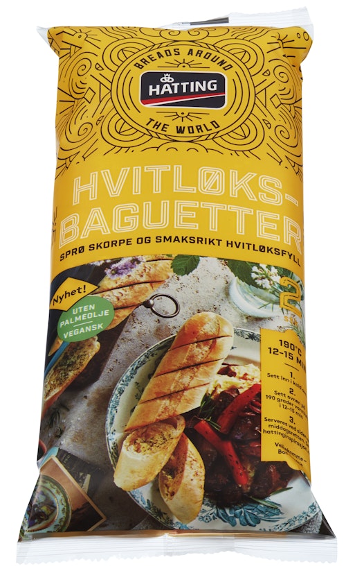 Bilde: © Hatting / Oda Hatting Hvitløksbaguetter 2 stk