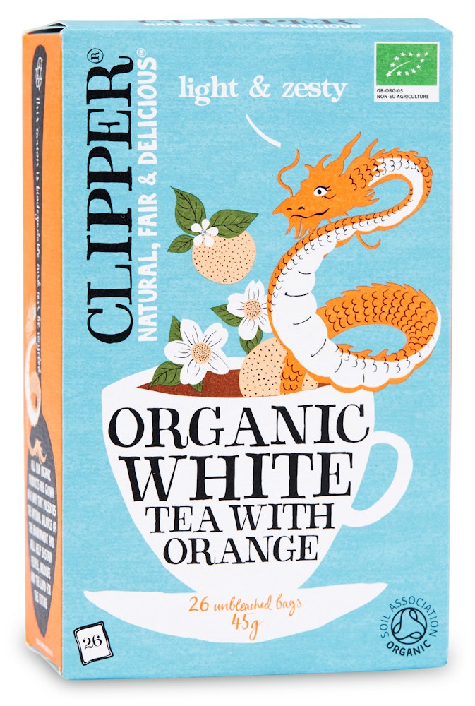 Clipper Te White with Orange Økologisk