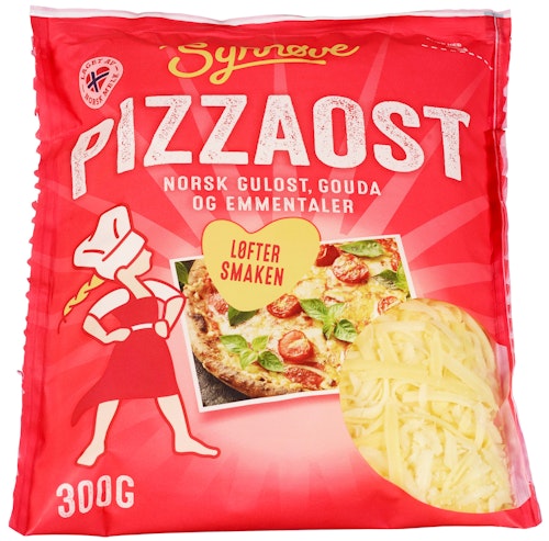 Bilde: © Synnøve / Kolonial.no Synnøve Revet Ost Pizza 300 g