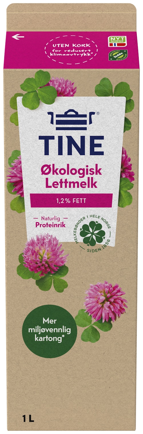 Bilde: © Tine / Oda Tine TineMelk Økologisk Lett 1,2%, 1 l
