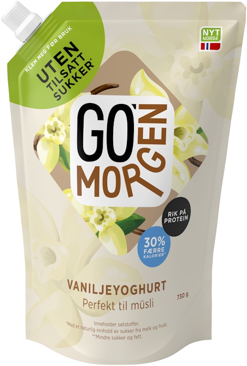 Bilde: © Tine / Oda Tine Go'morgen Vanilje Uten Tilsatt Sukker, 730 g