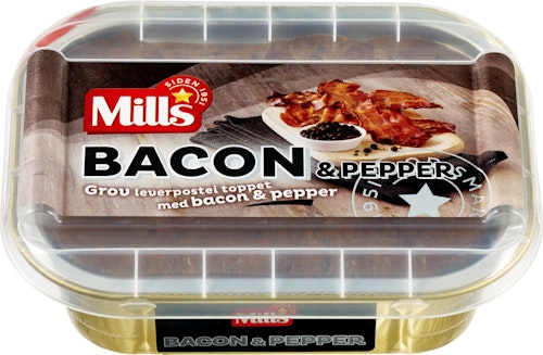 Bilde: © Mills / Kolonial.no Mills Pepperbaconpostei 185 g