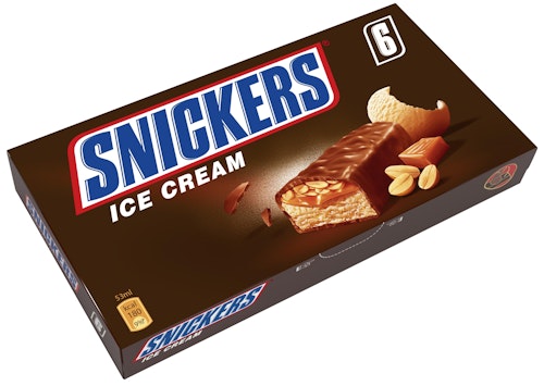 Bilde: © Diplom-Is / Kolonial.no Diplom-Is Snickers-Is 6 stk