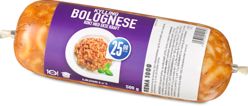 Bilde: © REMA 1000 / Kolonial.no REMA 1000 Kylling Bolognese 500 g