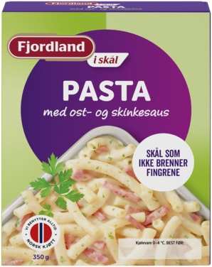 Bilde: © Fjordland / Oda Fjordland Pasta med Ost- og Skinkesaus