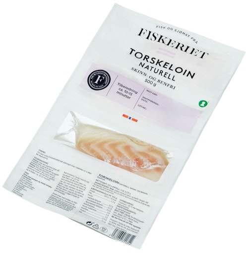 Bilde: © Godehav / Kolonial.no Godehav Torskeloin Uten Skinn 4x125g, 500 g