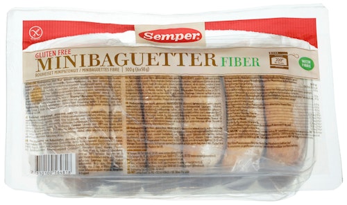Bilde: © Semper / Kolonial.no Semper Fiberbaguetter Glutenfri, 300 g