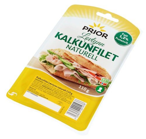 Bilde: © Prior / Kolonial.no Prior Løvtynn Kalkunfilet 110 g