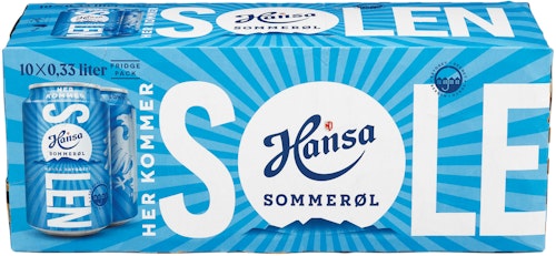 Bilde: © Hansa Borg / Kolonial.no Hansa Borg Hansa Sommerøl 10 x 0,33l, 3,3 l