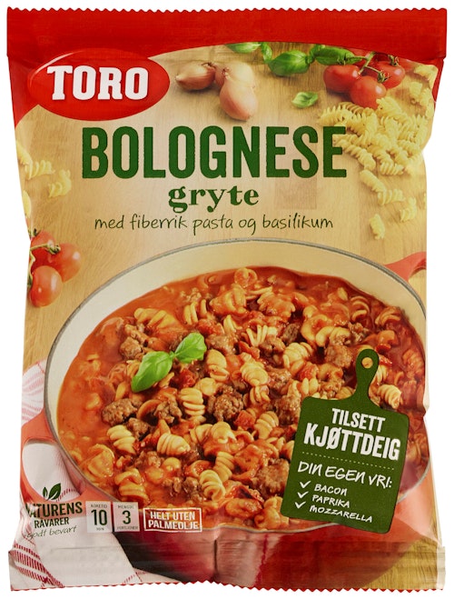 Bilde: © Toro / Kolonial.no Toro Bolognesegryte Med Basilikum 171 g