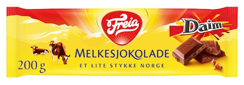 Bilde: © Freia / Oda Freia Daim Melkesjokolade 200 g