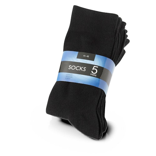 Bilde: © Pierre Robert / Kolonial.no Pierre Robert Basic Socks Black, Str. 37-40, 5 par