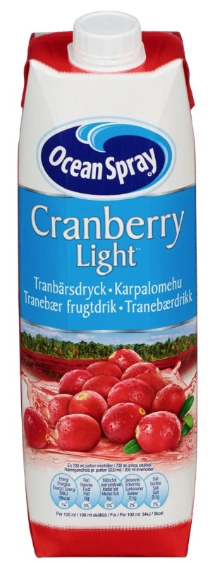Bilde: © Ocean Spray / Kolonial.no Ocean Spray Tranebærjuice Light 1 l