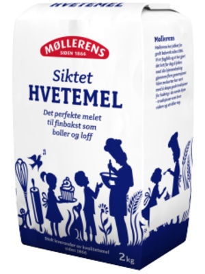 Bilde: © Møllerens / Kolonial.no Møllerens Hvetemel Siktet, 2,2 kg