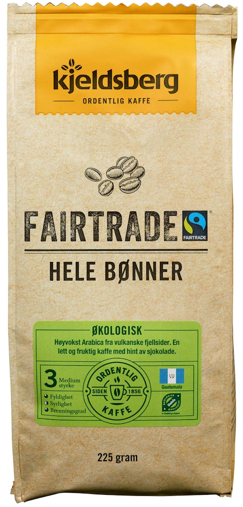 Bilde: © Kjeldsberg Kaffebrenneri / Oda Kjeldsberg Kaffebrenneri Fairtrade Kaffe Hele Bønner, 225 g