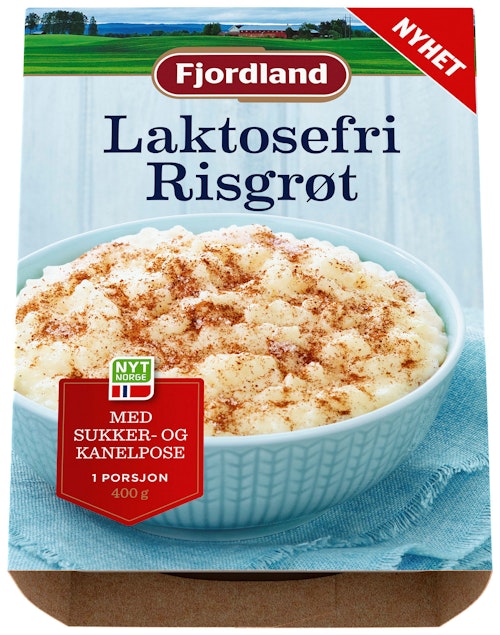 Bilde: © Fjordland / Kolonial.no Fjordland Laktosefri Risgrøt 400 g