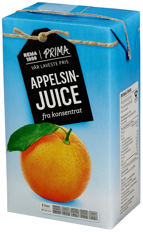 Bilde: © REMA 1000 / Kolonial.no REMA 1000 Appelsinjuice 1 l