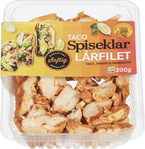 Bilde: © Den Stolte Hane / Oda Den Stolte Hane Kylling Lårfilet Stekt & Spiseklar Taco