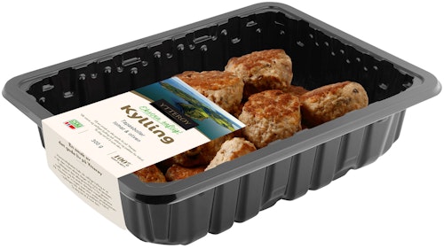 Bilde: © Ytterøy Kylling / Kolonial.no Ytterøy Kylling Tapasboller av kylling, Med Soltørket tomat og oliven, 300 g
