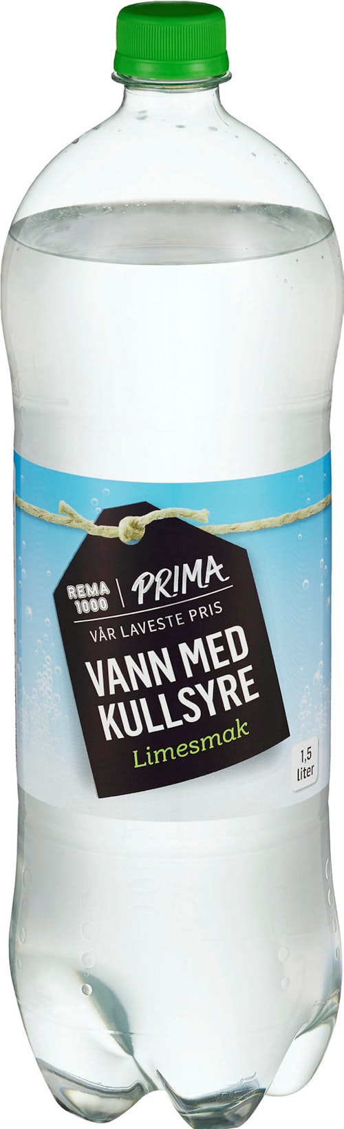 Bilde: © REMA 1000 / Kolonial.no REMA 1000 Prima Vann med Kullsyre Lime 1,5 l