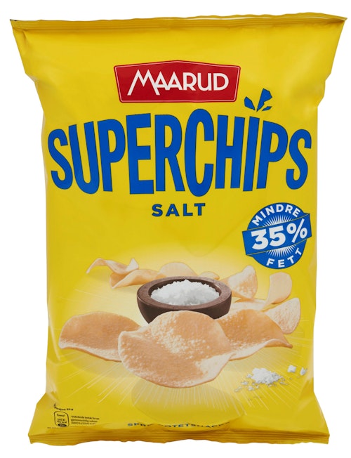 Bilde: © Maarud / Kolonial.no Maarud Superchips Salt, 140 g
