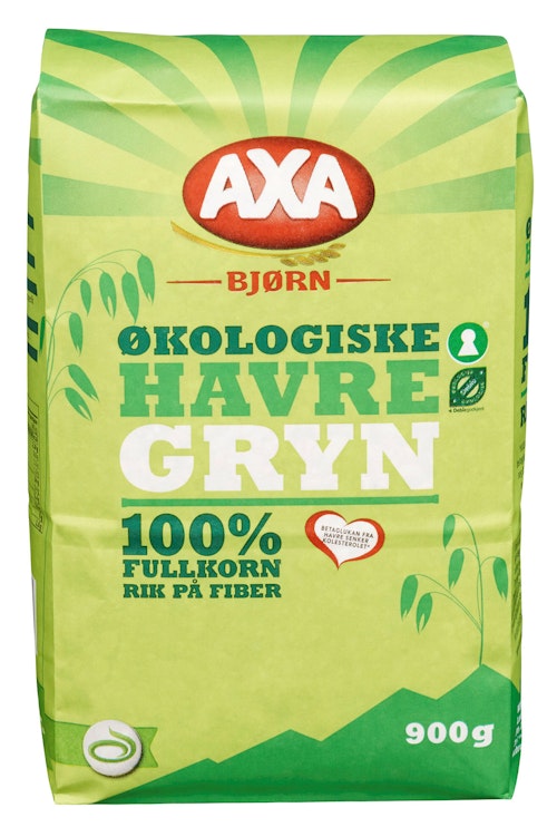 Bilde: © AXA / Kolonial.no AXA Havregryn Økologisk 900 g