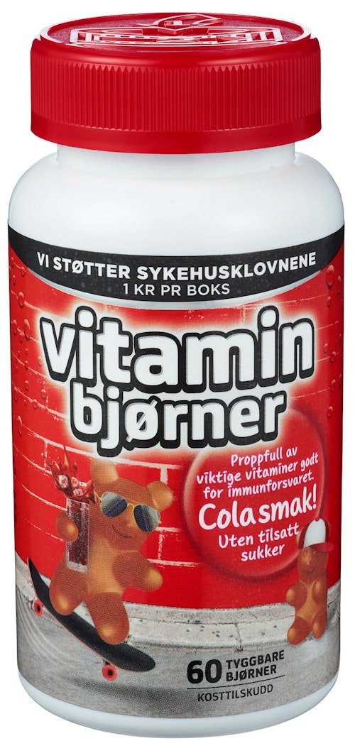 Bilde: © Collett / Kolonial.no Collett Collett Vitaminbjørner Cola 60 stk