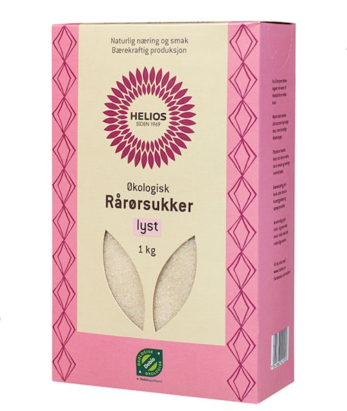 Bilde: © Helios / Kolonial.no Helios Rårørsukker Lyst Økologisk, 1 kg