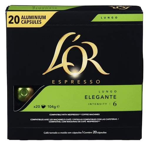 Bilde: © L'Or / Oda L'Or L'Or Lungo Caps Utz Sg Intensity 6, 20 stk