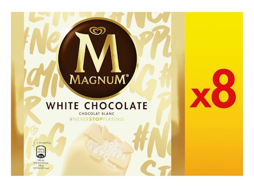 Bilde: © Magnum / Oda Magnum Magnum White Chocolate Iskrem 8 x 110ml, 880 ml