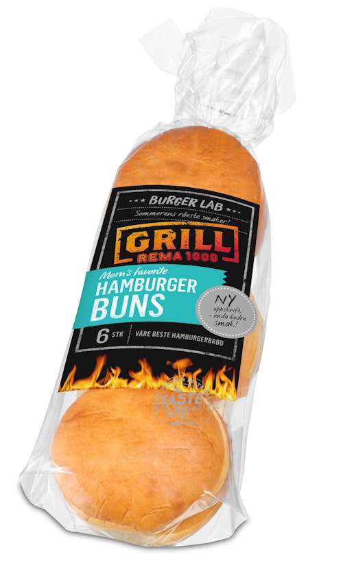 Bilde: © REMA 1000 / Kolonial.no REMA 1000 Hamburger Buns 6 stk, 378 g