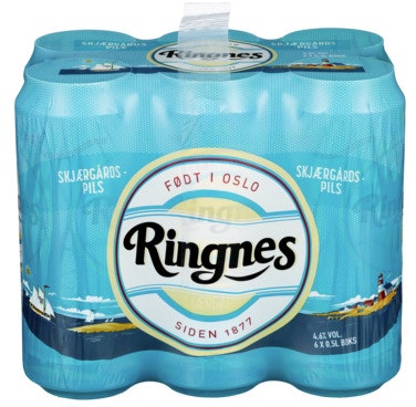 Bilde: © Ringnes / Oda Ringnes Ringnes Skjærgårdspils 6 x 0,5l, 3 l