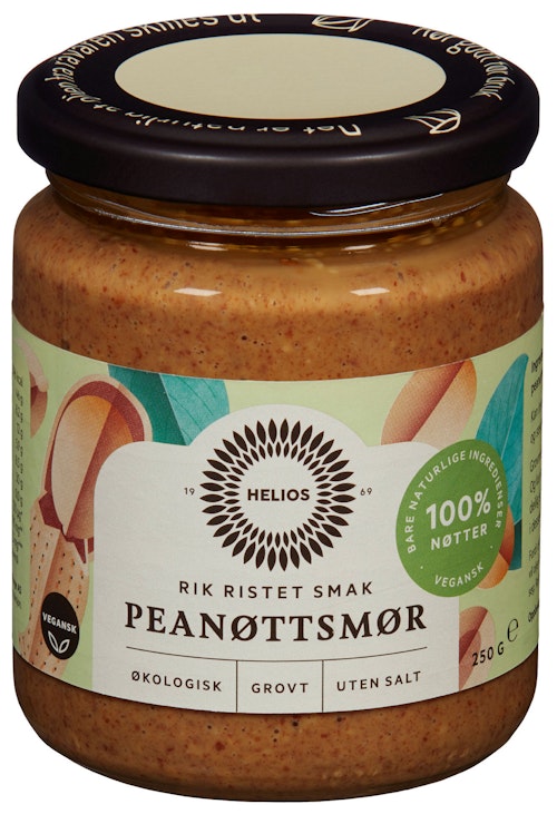 Bilde: © Helios / Oda Helios Peanøttsmør Grovt Uten Salt, 250 g