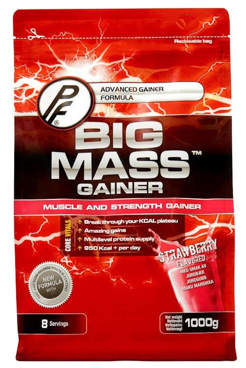 Bilde: © Proteinfabrikken / Oda Proteinfabrikken Big Mass Jordbær 1 kg