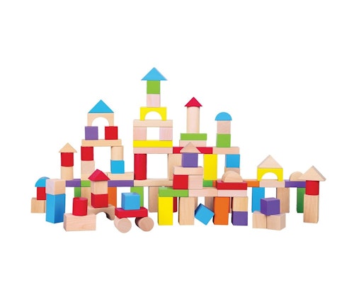 Bilde: © New classic toys / Oda New classic toys Fargerike byggeklosser i tre