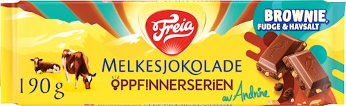 Bilde: © Freia / Oda Freia Melkesjokolade Brownie Fudge Havsalt 190 g
